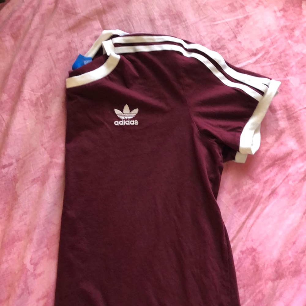 Maroon Adidas Tee